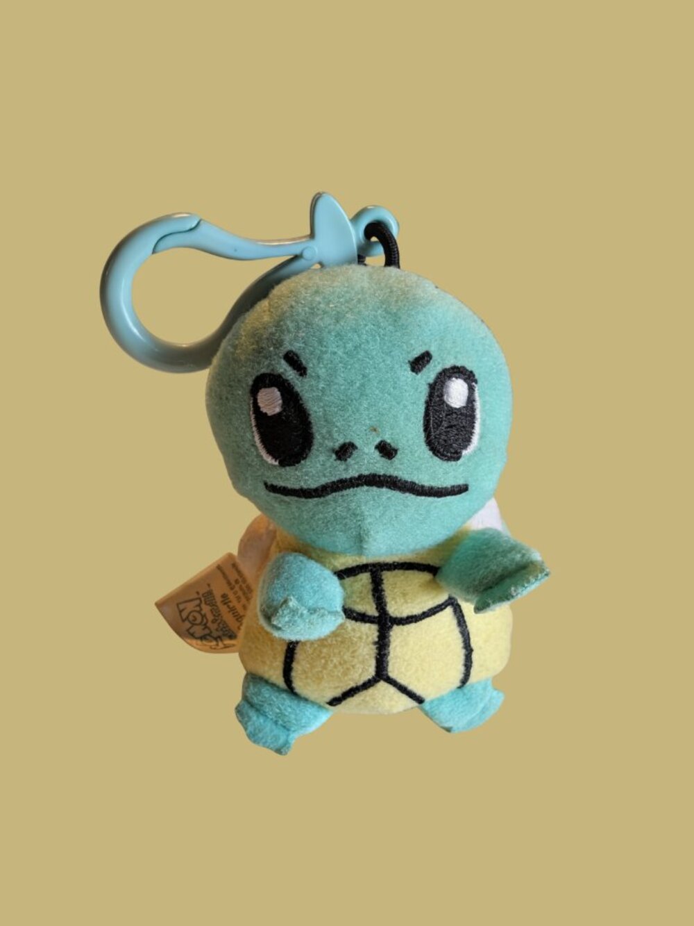 BOGO Vintage 1999 Pokemon 3.5" Squirtle Plush Backpack Clip Keychain